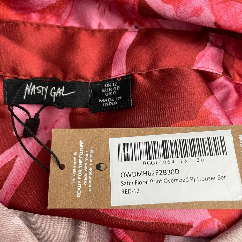 Nasty Gal oversized floral pj trouser set